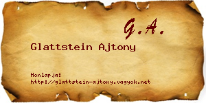 Glattstein Ajtony névjegykártya
